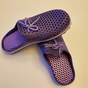 Wanmi Women's Slip On Waterproof Clog shoes purple size 8.5